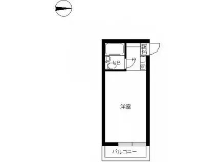 スカイコート新宿(ワンルーム/2階)の間取り写真