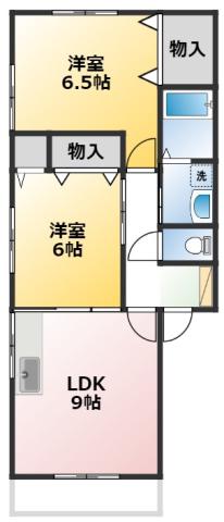 オラシオン(2LDK/2階)の間取り写真
