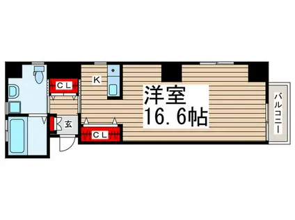 KMビル(1K/5階)の間取り写真