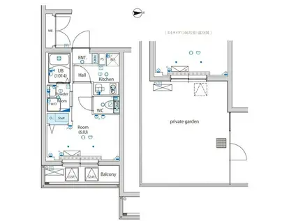 エストゥルース亀有(1K/3階)の間取り写真