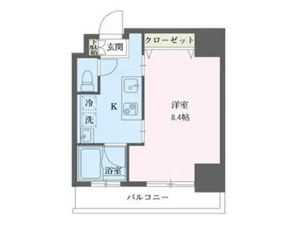 リーフコンフォート赤羽(1K/8階)の間取り写真