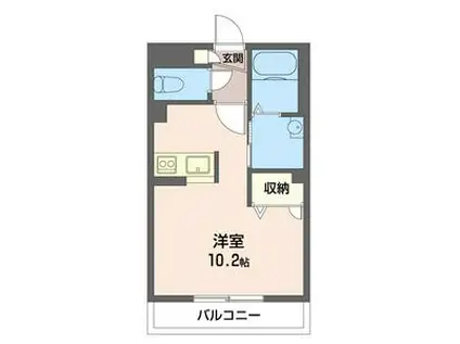 リッツ リヴェール(ワンルーム/1階)の間取り写真