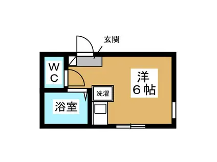 LE CHIC NAKATEHARA(ワンルーム/1階)の間取り写真