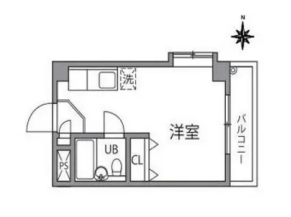 ペアメゾンアルファ(ワンルーム/2階)の間取り写真