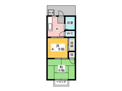 平井ハイツ(2K/2階)の間取り写真