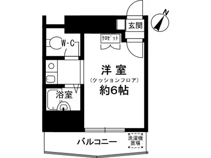 メゾンユニベール(1K/7階)の間取り写真