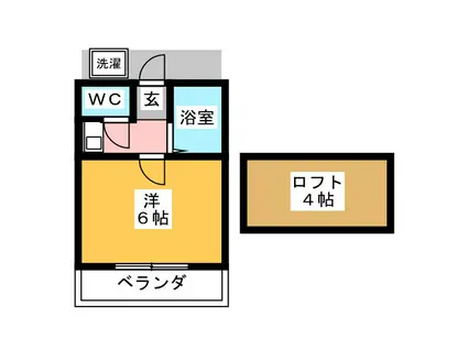 ショウコウハウス(1K/2階)の間取り写真