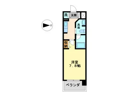 セノアタワー泉(1K/6階)の間取り写真