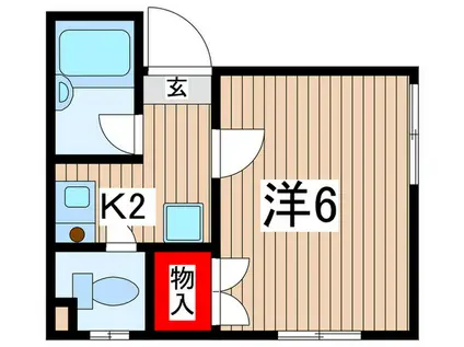 HKマンション大塚(1K/2階)の間取り写真