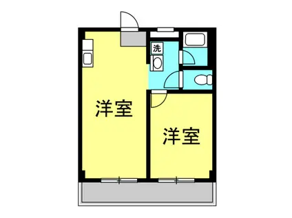 ニューホワイトビル(1LDK/3階)の間取り写真