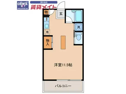 SUN MALL(ワンルーム/2階)の間取り写真