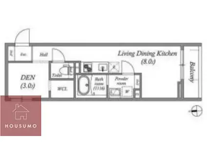 S-MOVE緑橋II(1LDK/1階)の間取り写真