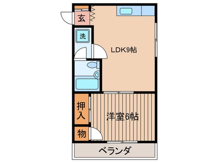 メゾン・ド・コスモ(1LDK/4階)の間取り写真