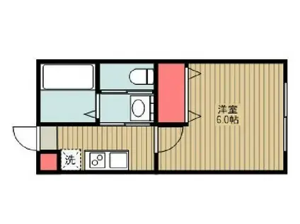 ND HOUSE(1K/2階)の間取り写真