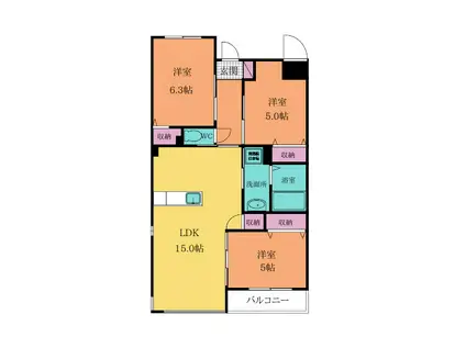 CITRUS TREE(3LDK/1階)の間取り写真