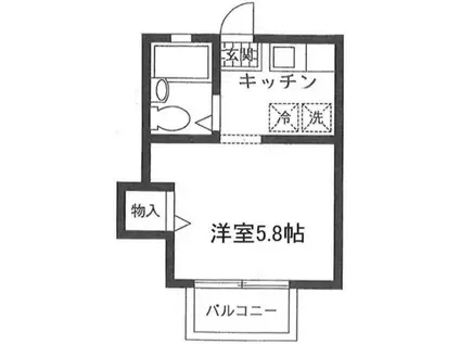 メゾン・マーレ(1K/2階)の間取り写真