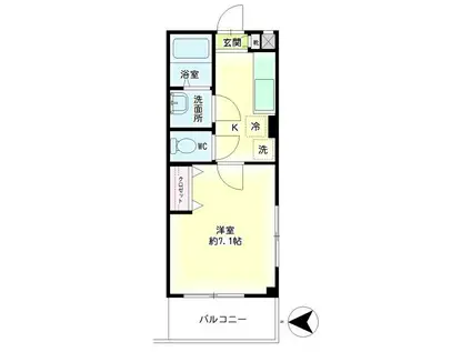 第116新井ビル(1K/3階)の間取り写真