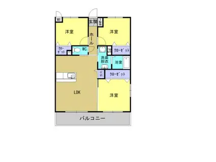 アスフェリオ(3LDK/1階)の間取り写真