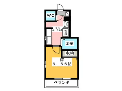 SUNNY SIDE 生田(1K/3階)の間取り写真