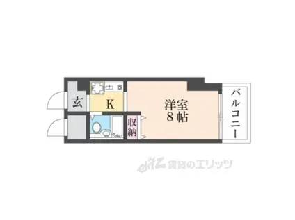 GLOIRE烏丸五条(1K/10階)の間取り写真