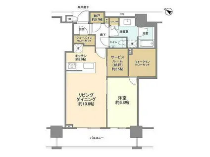 BRILLIA THE TOWER 東京八重洲アベニュー(1SLDK/24階)の間取り写真