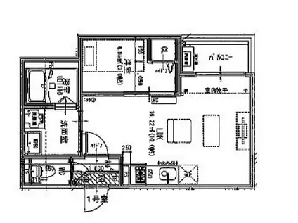 JACK KAWAMAI(1LDK/3階)の間取り写真