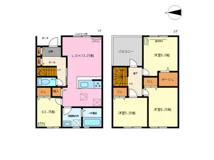 リーブルファイン日長(3SLDK/1階)の間取り写真