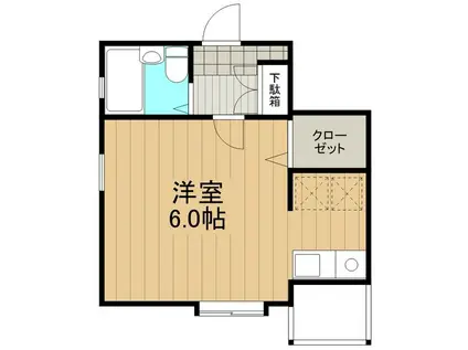 湘南テラスII(ワンルーム/3階)の間取り写真