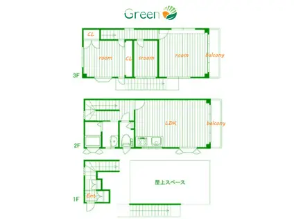 本田ビル住居(2SLDK/1階)の間取り写真