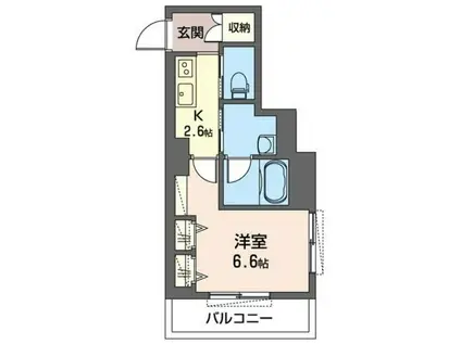 エクラシエ(1K/3階)の間取り写真