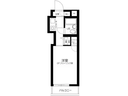 プレール恵比寿(ワンルーム/2階)の間取り写真
