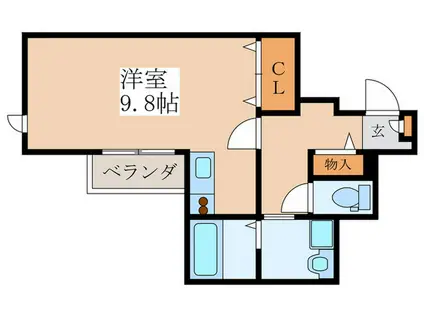 アインスハイム(ワンルーム/2階)の間取り写真