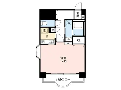 フェリーチェ本荘(1K/5階)の間取り写真