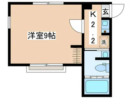 ヴェントフレスコ(1K/1階)の間取り写真