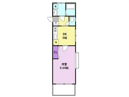 シェ・ソワ(1DK/1階)の間取り写真