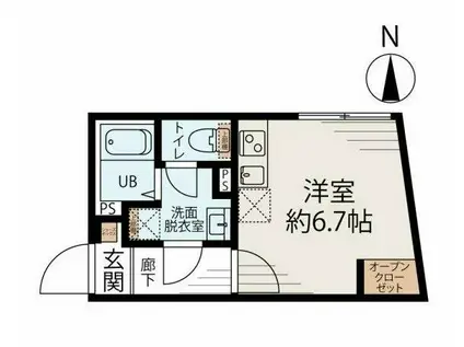 KIBA LAB(1K/4階)の間取り写真