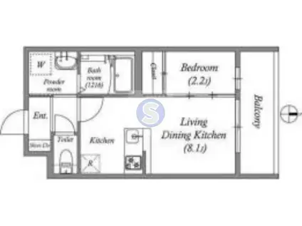 アドバンス京都リエートII(1LDK/5階)の間取り写真