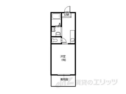 コーポスバル(1K/1階)の間取り写真