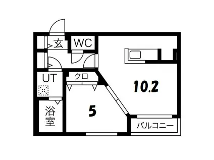 ブランシャールチェレステ円山(1LDK/4階)の間取り写真
