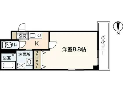 キャッスル大手町(1K/2階)の間取り写真