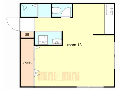 358星陵台ビレッジ(ワンルーム/3階)の間取り写真