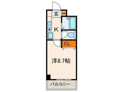 ジョリーコートノムラ(1K/7階)の間取り写真