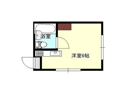 メゾンデエスポワールII(ワンルーム/1階)の間取り写真