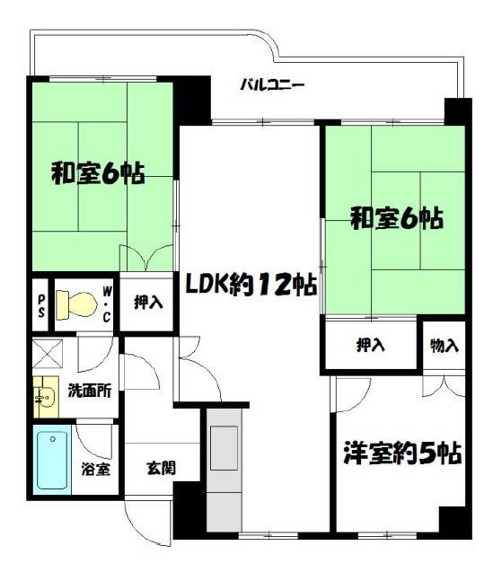 ブエナビスタ姫路青山ウエスト(3LDK/4階)の間取り写真