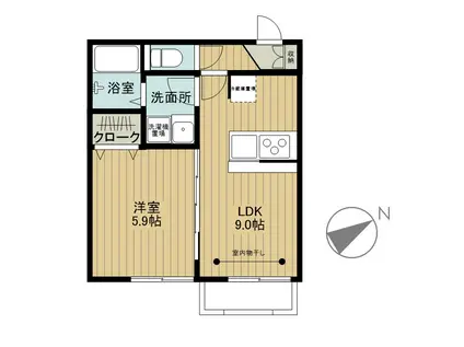 LEMIERRE(1LDK/1階)の間取り写真