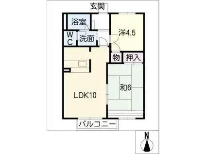 ベル・カーサ(2LDK/1階)の間取り写真