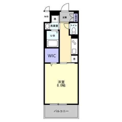 S-RESIDENCE中新町AVELIS(1K/3階)の間取り写真