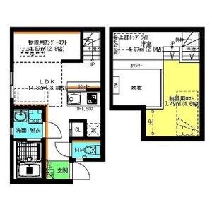 PENTAHILLS滝川町(1SLDK/1階)の間取り写真