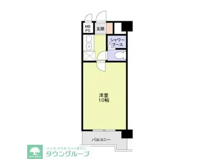 スミノ藤沢(1K/4階)の間取り写真