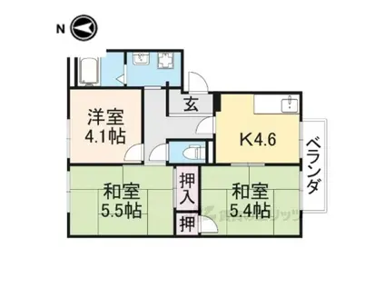 ハイツ恋ノ窪(3K/2階)の間取り写真